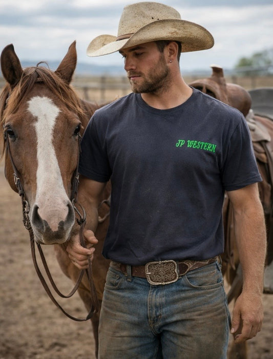 JP Western classic Tee – Charcoal