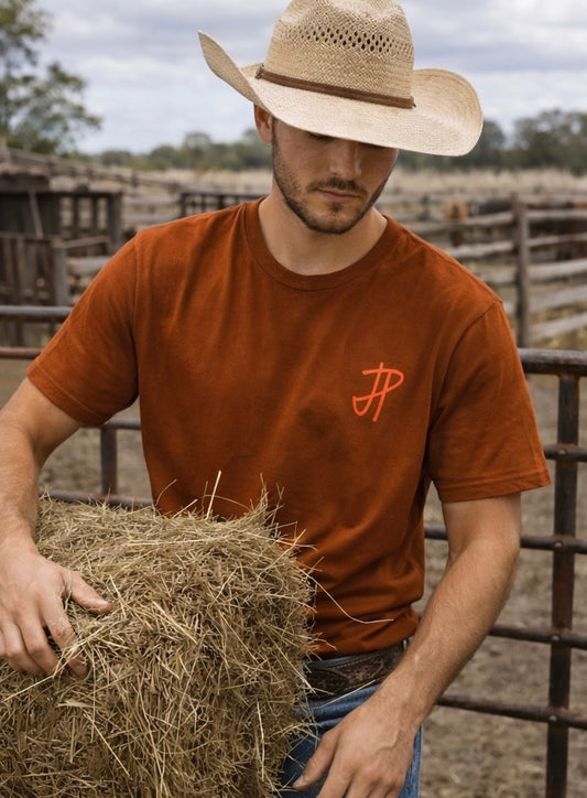 JP Western Bull Tee – Rust